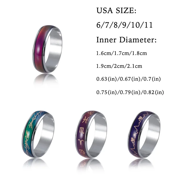 Mood Ring Sterling Silver Mood Ring Color Changing Magic