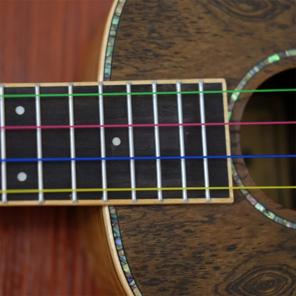 S4b4383b7de5944a38bee51132d5e58a5s 4pcs Ukulele Strings Rainbow Colorful Guitar Strings For Acoustic Folk Guitar Classic Guitar Multi Color Parts Mallzona