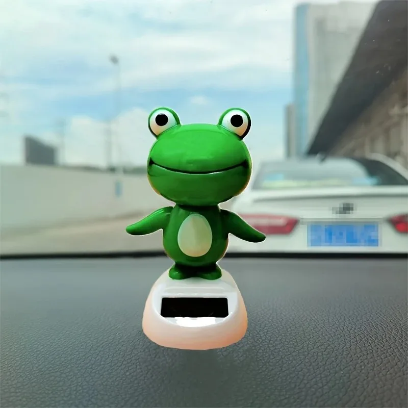 Solar Powered Car Dashboard Bobble Head Ornament Toy