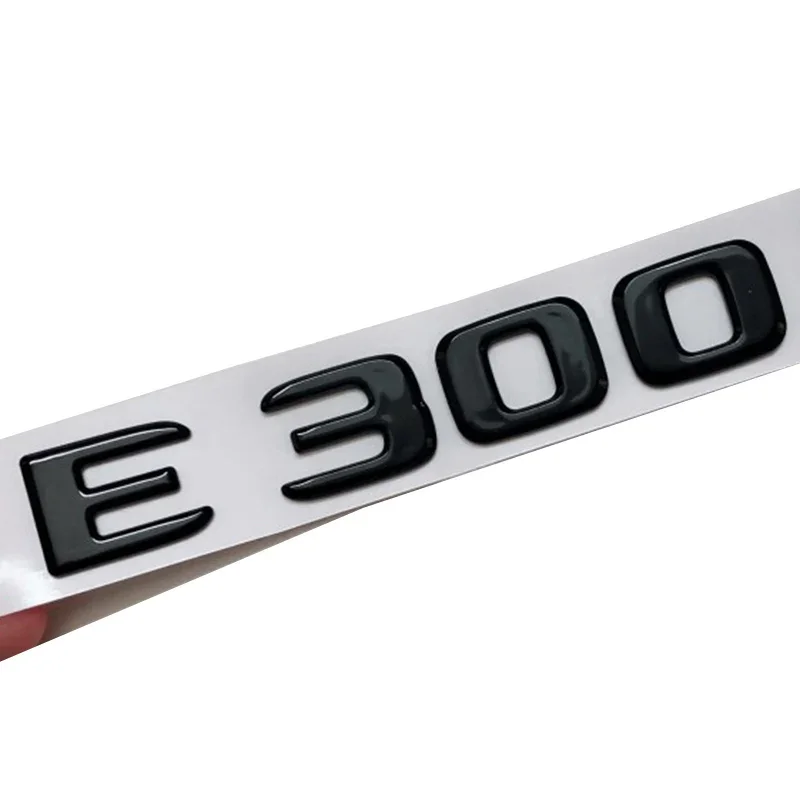 3D ABS Glossy Black Car Rear Trunk Badge Decal Letters Sticker E 300 4MATIC Emblem For Mercedes E300 W213 W212 Accessories
