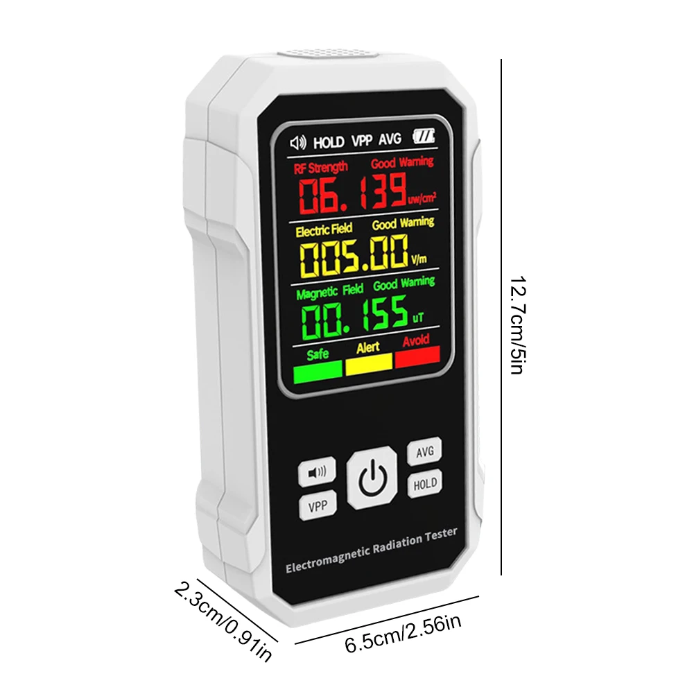 전자기 탐지기 백라이트 자기장 강도 테스터 실내외용 자기장 강도 측정기