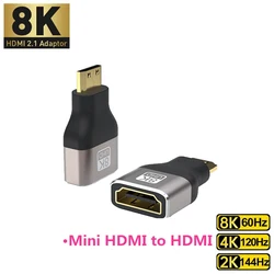 Ultra HD HDMI 2.1 Right Angle Adapter - Male to Female Connector (8K Mini)