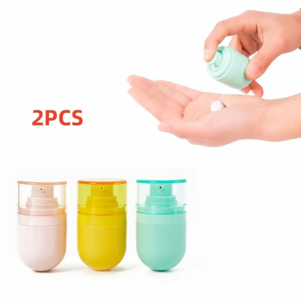 

2pcs Plastic Inverted Spray Bottle Portable 15ml Refillable Cosmetic Container with Lid Leakproof Cosmetics Lotion Jars Travel