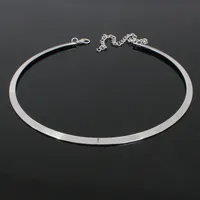 Collier Ras du Cou Gothique en Métal pour Femme, Bijoux de Personnalité, Style Punk, localité, Argenté, Lisse, à la Mode, Rétro 5