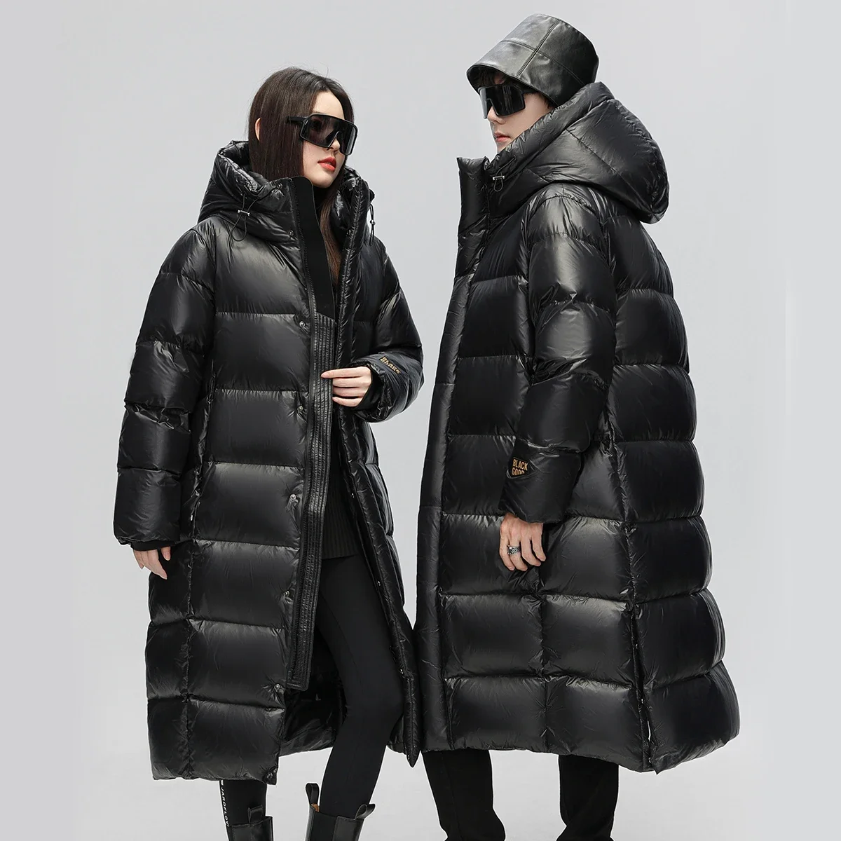 thumbnail image 1 of Ropa de diseñador para hombre, chaqueta larga con capucha de lujo para hombre, abrigos masculinos con relleno de ganso para invierno, chaqueta acolchada, abrigo informal para el frío, 1 of 5