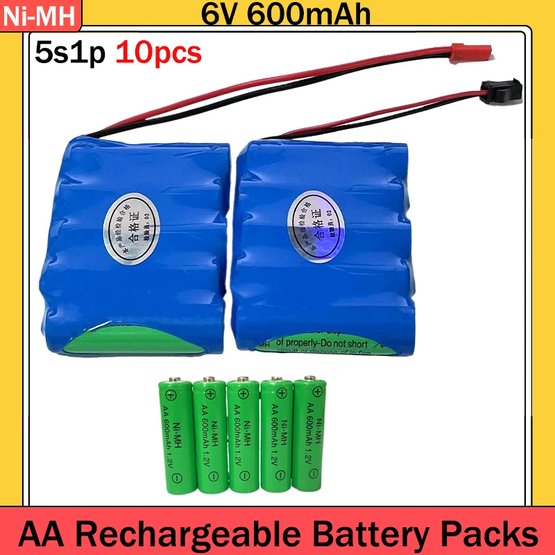 

New 6V AA 600mAh Ni-MH Rechargeable Battery Pack with KCY SM Connector for Electric Toys Aibu Lets You Enjoy It However You Want
