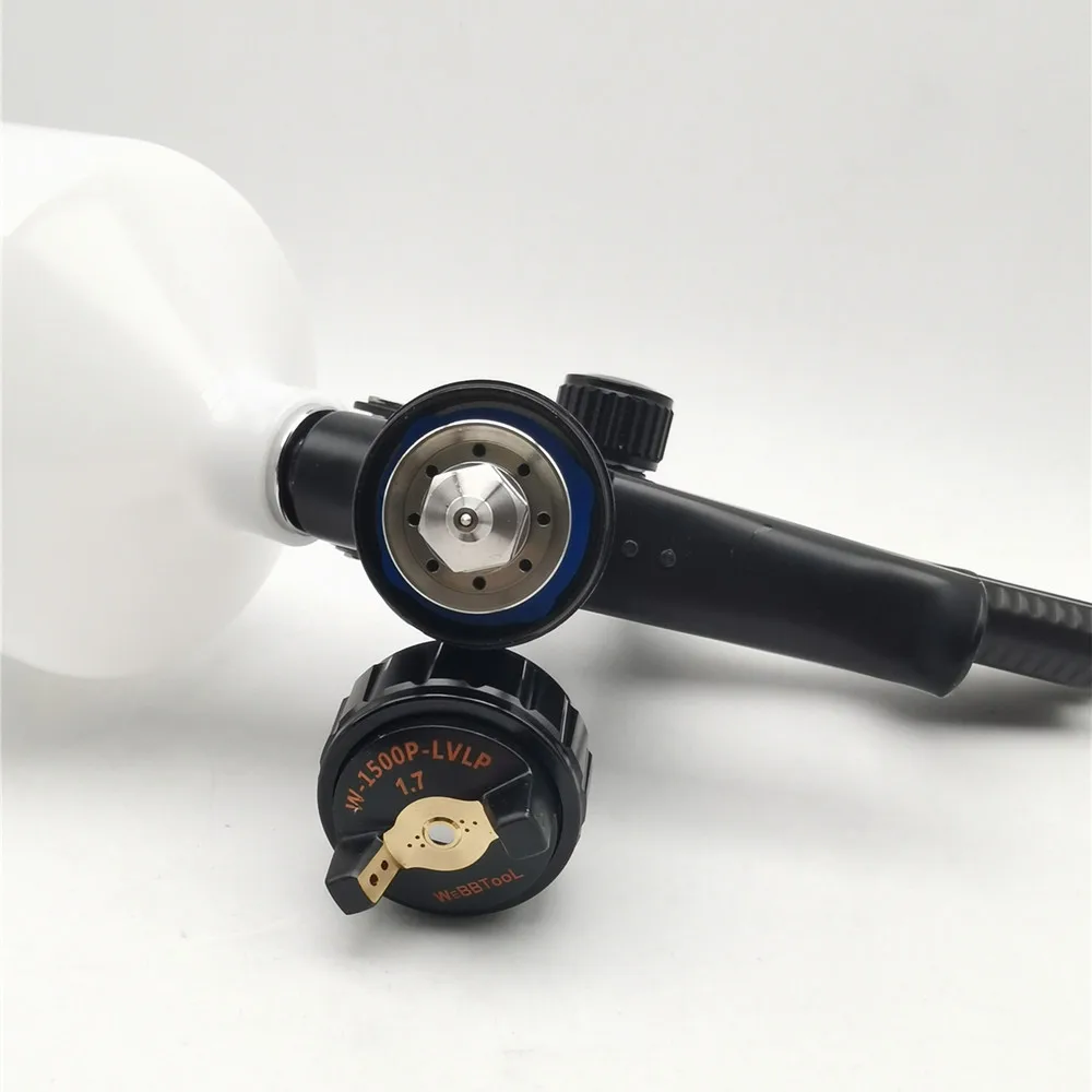 LVLP 1500P Pro High Quality Paint Spray Gun  Car Spray Tool Air Spray Gun 1.3/1.7mm Nozzle Professional Spray Gun 4