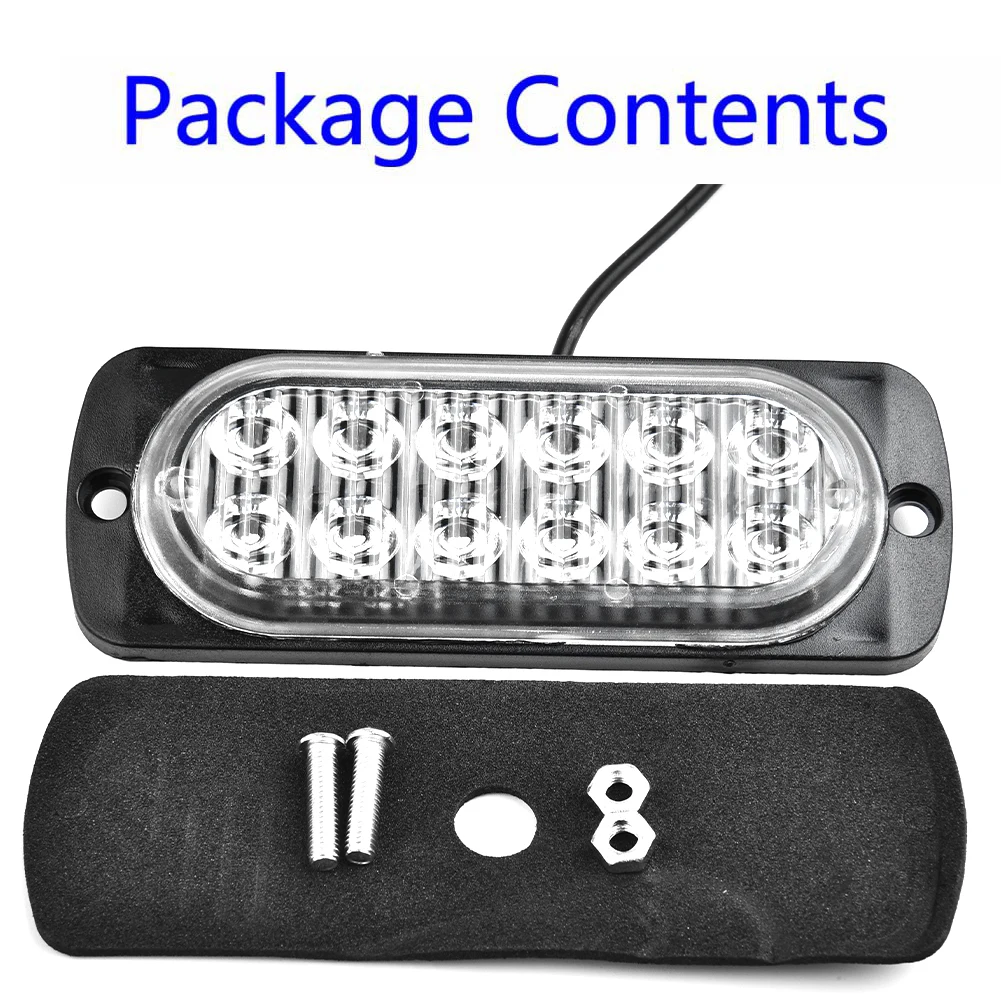 

Black Housing Transparent Lens Set Working Lamps Kit Accessories Car Truck Warning Strobe Flash Light Luminous