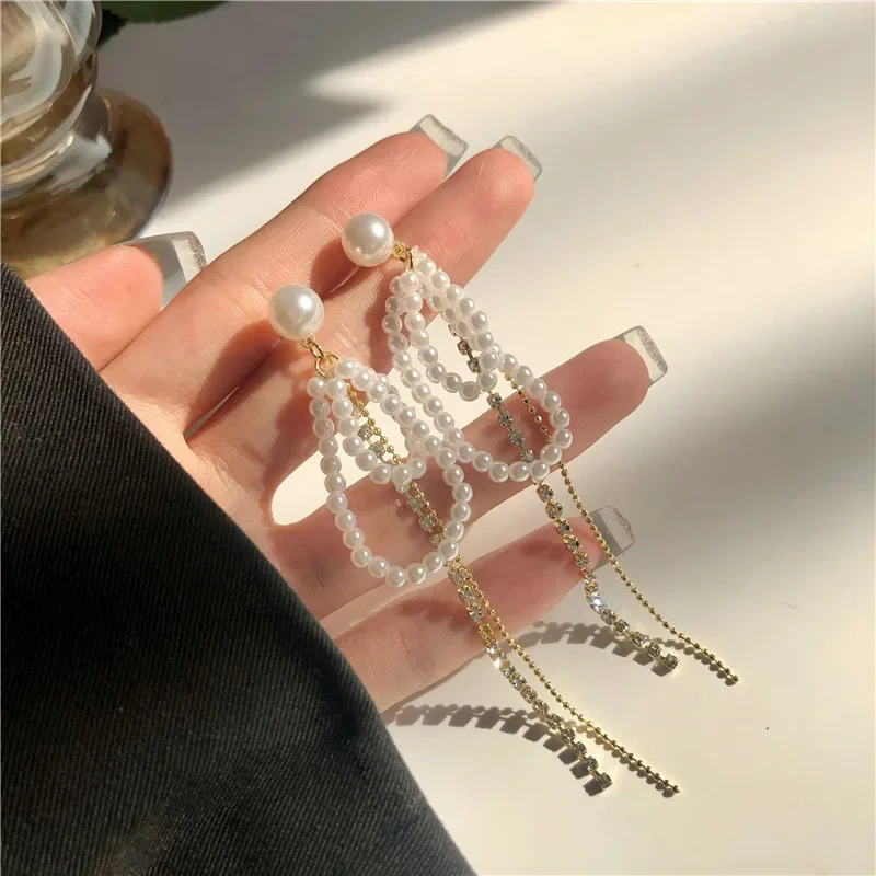 

Серьги-клипсы женские, с искусственным жемчугом, корейский стиль