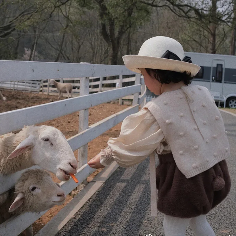 

Новинка 2023 года, детский шерстяной свитер Jenny & Dave для осени и зимы в европейском и американском стиле, детский трикотажный топ для маленьких и средних девочек