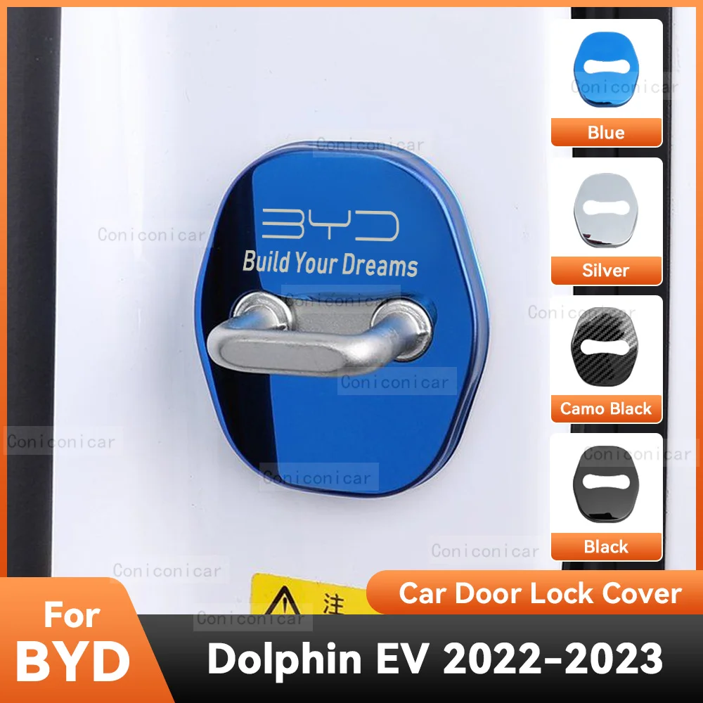 

Аксессуары для BYD DOLPHIN EV 2022 2023, Автомобильный Дверной замок, защитная крышка, эмблемы, искусственная защита для украшения из нержавеющей стали