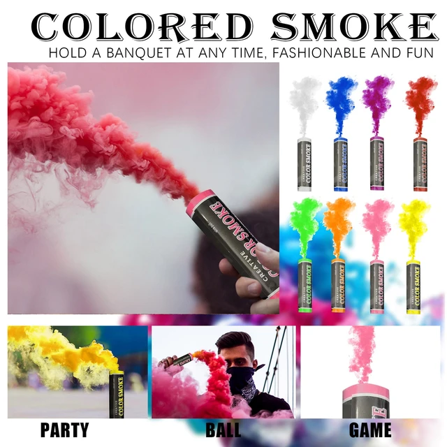 Píldoras de humo coloridas, efecto de pastel de humo, bomba de humo,  utilería de fotografía portátil, accesorios de Halloween, suministros de  escenario para fiestas - AliExpress