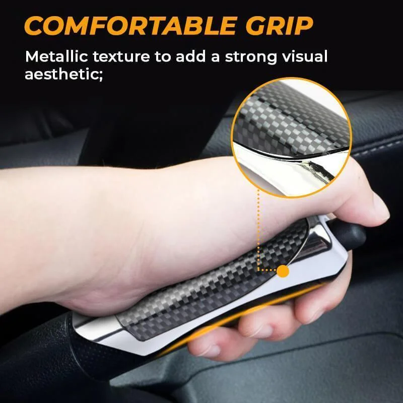1pc Car Handbrake Protector Anti-Skid Durable Auto Vehicle Tuning Carbon Fiber Style Hand Brake Cover Protector Universal Car Ac