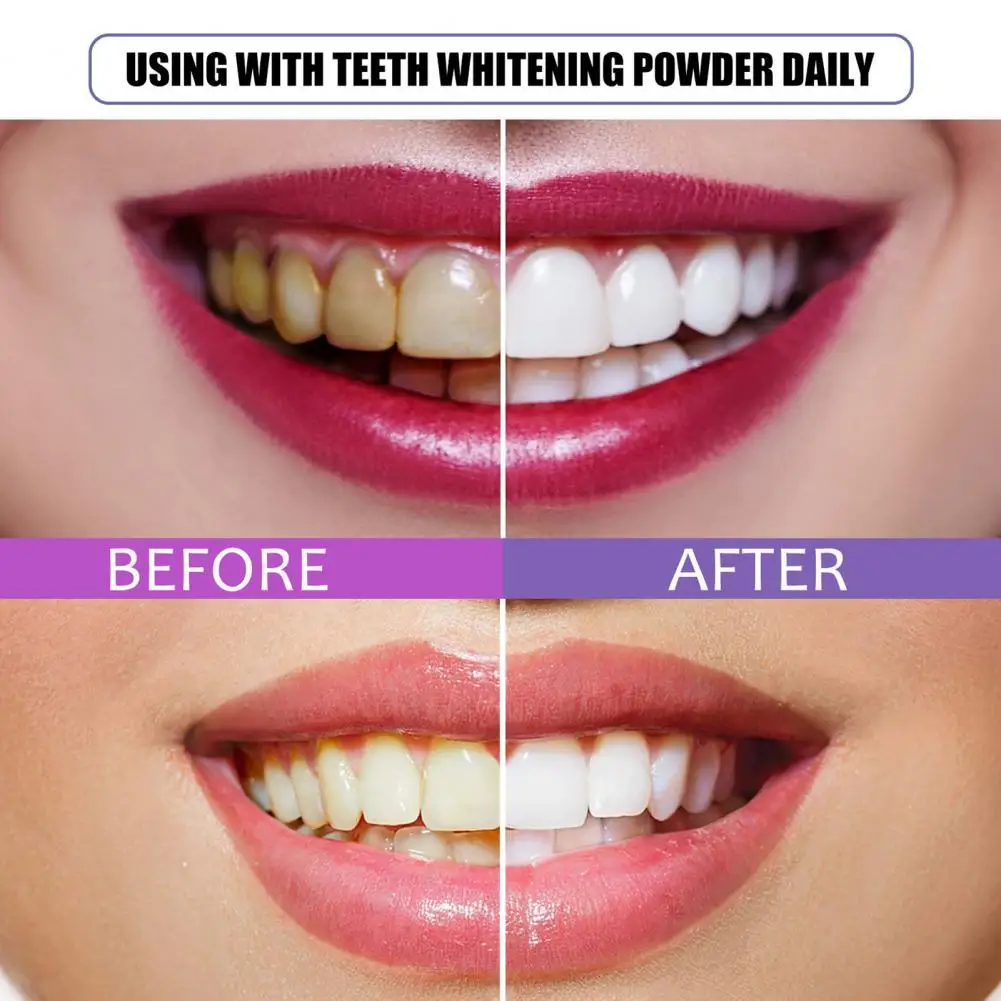 

Teeth Cleaning Powder Useful Brighten Mild Ingredient Teeth Whitening Powder Painless Lightweight Teeth Whitening Powder
