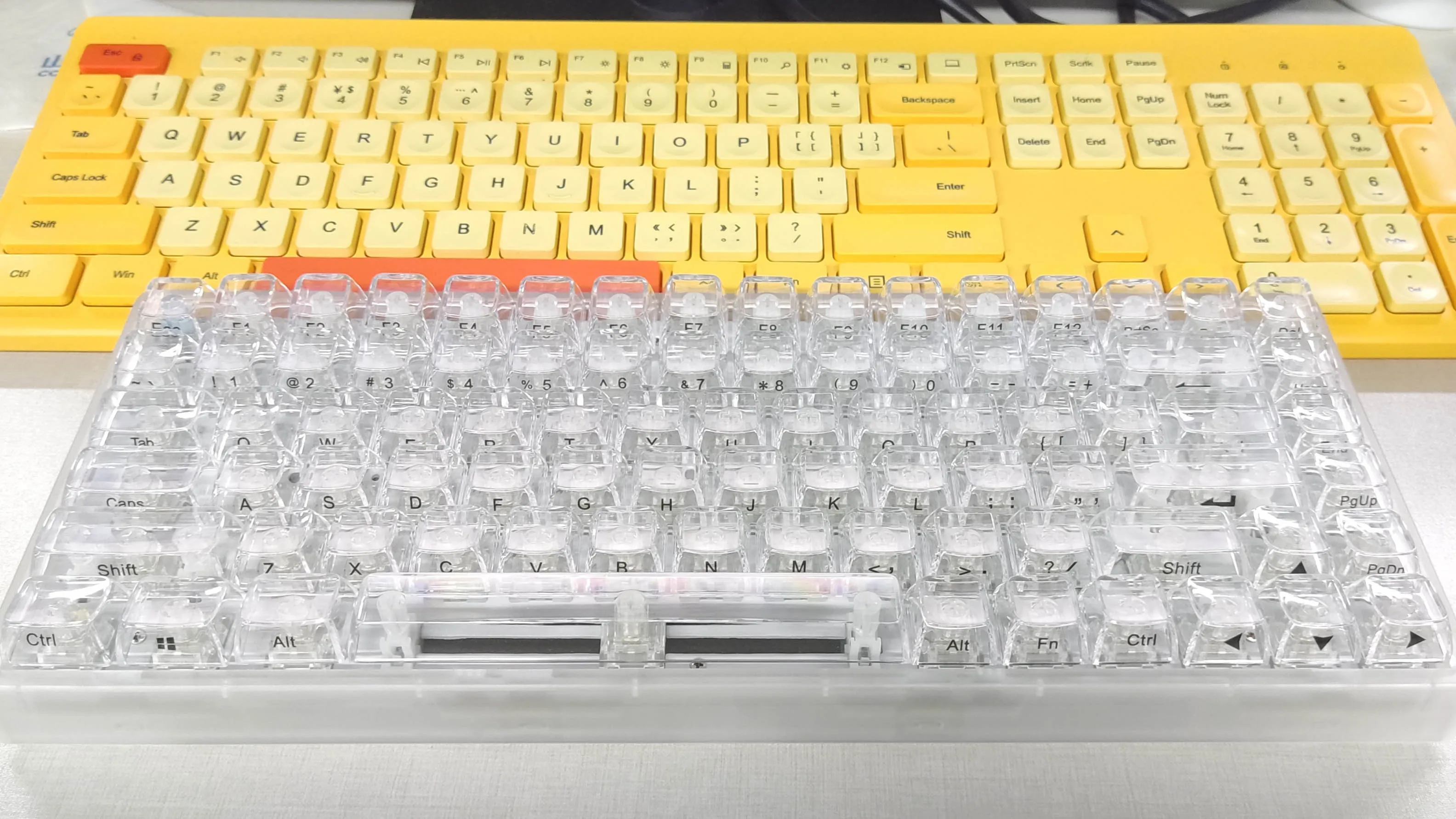Keycaps Transparentes para Teclado Gaming Mecânica Keycap Backlit em Branco Faça Você Mesmo Personalizado Interruptor mx Lx1 Perfil 132 Chaves - Imagem 3