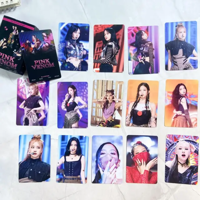 54Pcs/Set Kpop Photocards Jennie Lisa Kétszer Newjeans Txt Lomo Kártyák Új Fotóalbum Született Rózsaszín Venom K Pop Kiegészítők - Image 4