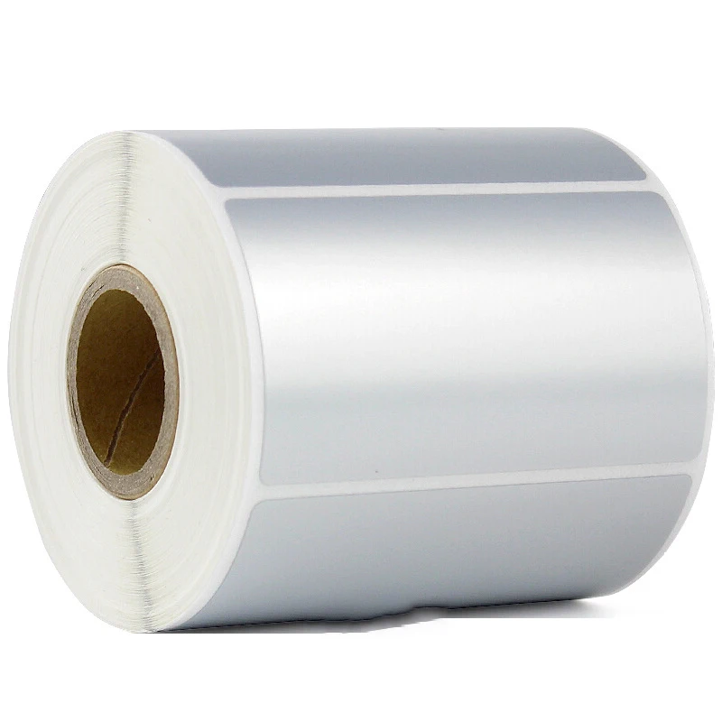 1Roll Thermal Transfer Matte Silver PET Label Waterproof Oilproof Office Supplies(Not thermal paper)