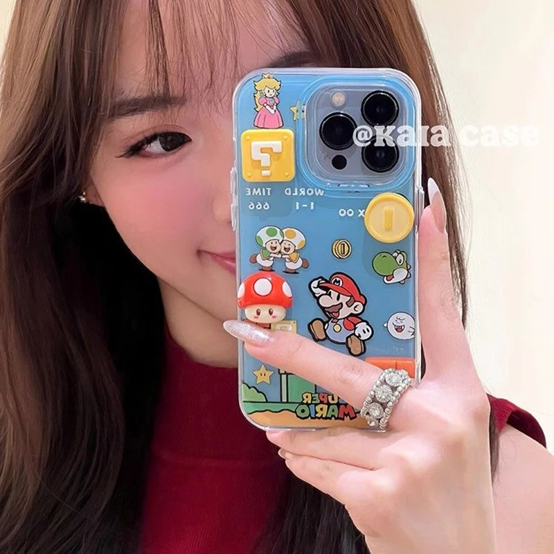 Cute 3D Cartoon White Acrylic Phone Case Cover