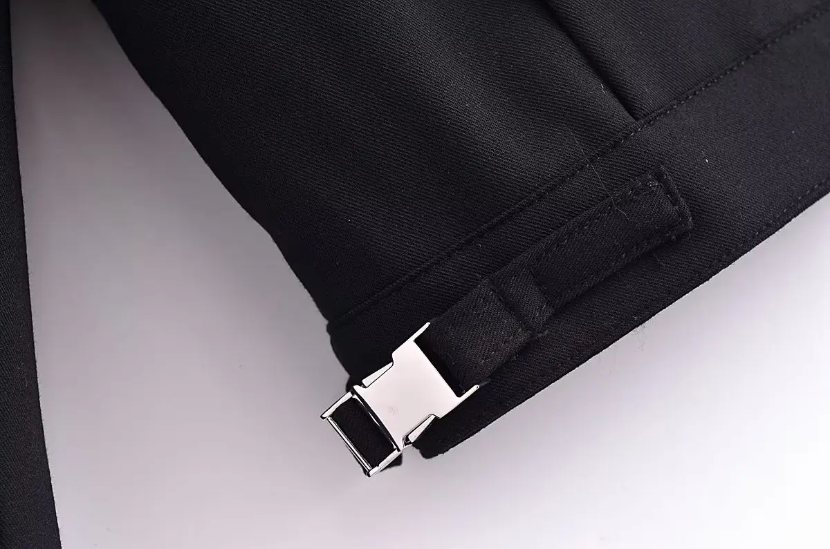 Herbst Neue Mode Frau Cropped Jacke Outwears Stehkragen Mit Langen Ärmeln Tasten Tasche Schmücken Mantel Frauen Streetwear_voghion.com