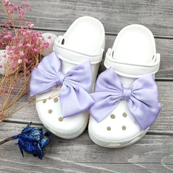 Chic Red Bow Shoe Charms - Elegant Winged Bow-knot Clog Accessories (2 pc purple bow-knot)
