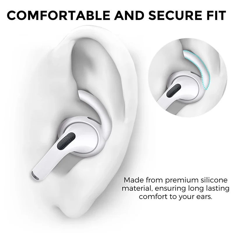 Sport Ear Hooks - Soft Silicone Anti-Slip Earbud Covers