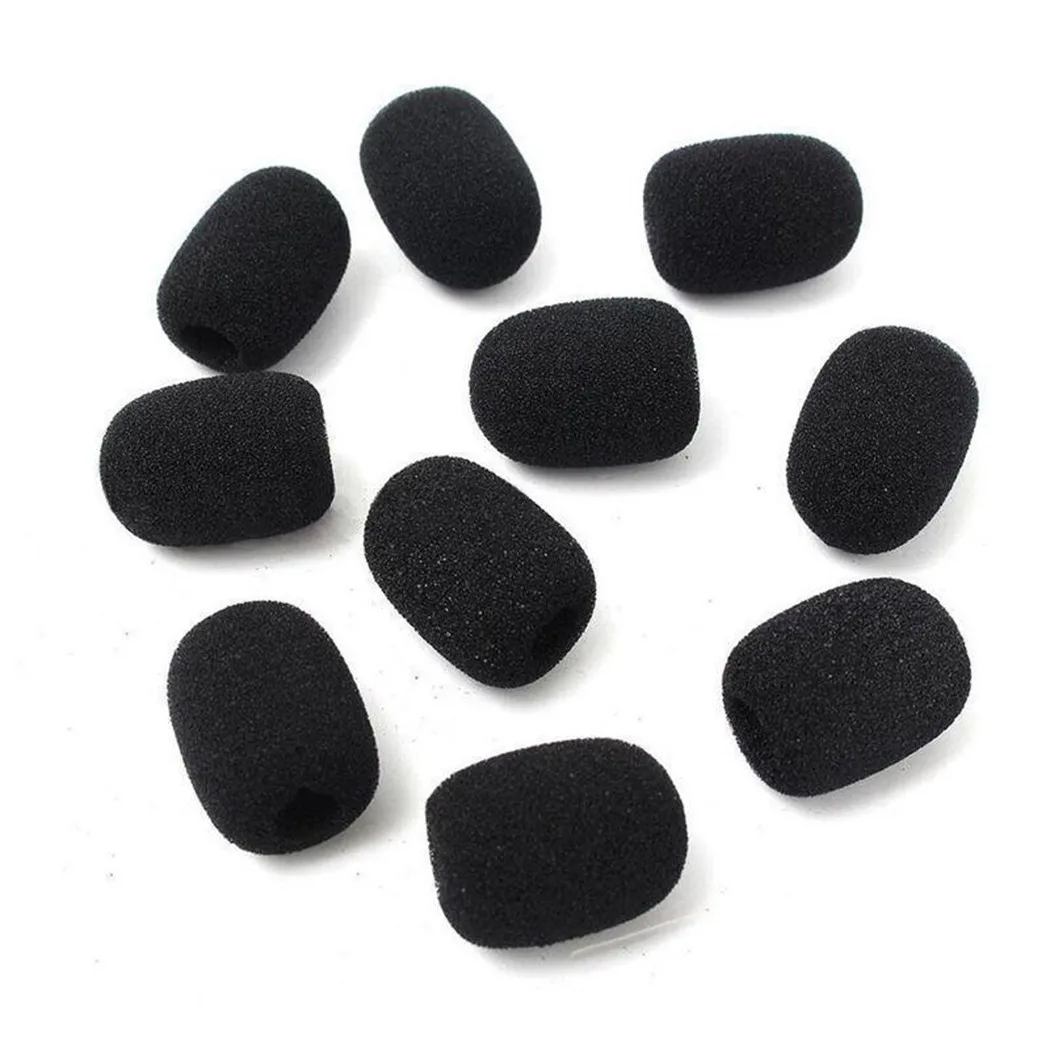 Brandneue, hochwertige Headset-Mikrofon-Pads, Geräuschkonzentrierung, Ersatz-Pad aus weichem Schaumstoff, Windschutzscheibe, Schwarz, sauber – Detail 6