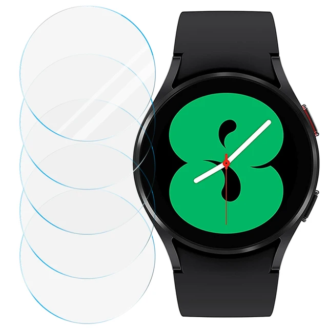 Samsung Galaxy Watch 4 Screen Protector and Case 44mm, Anti-Fog Tempered Glass Protective Film and Hard PC Bumper Smartwatch 5 Pcs
