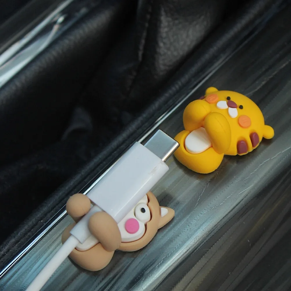 Self Adhesive Data Cable Holder Clip Cartoon Silicone Decoration Accessories Multipurpose Headphone Cable Fixer Office Desk 4