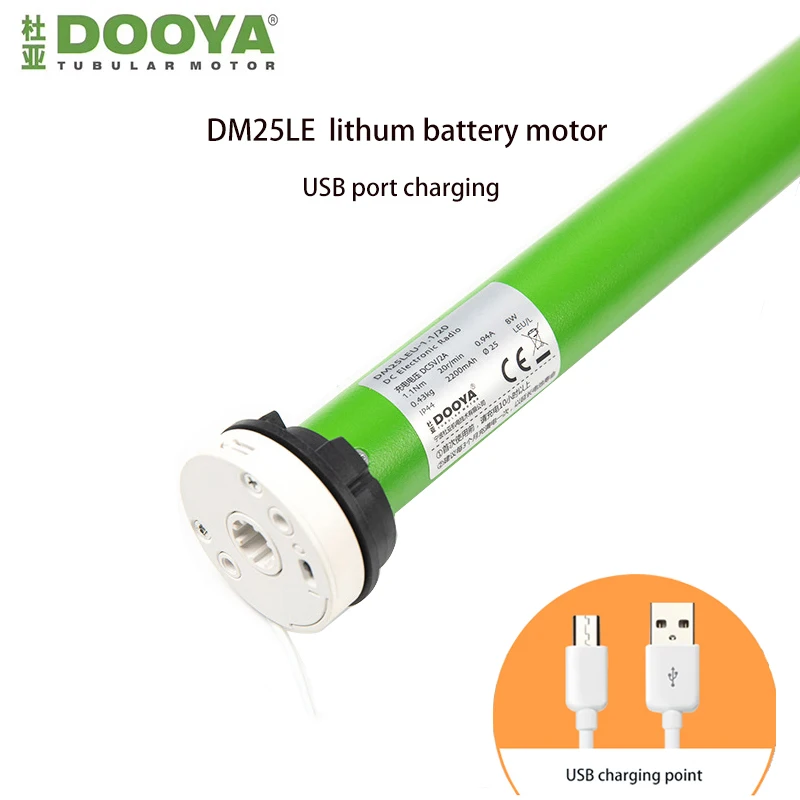 

Original blind motor Dooya DM25LE buitled-in lithium battery Tubular motor Smart motorized blinds motor for shading curtain