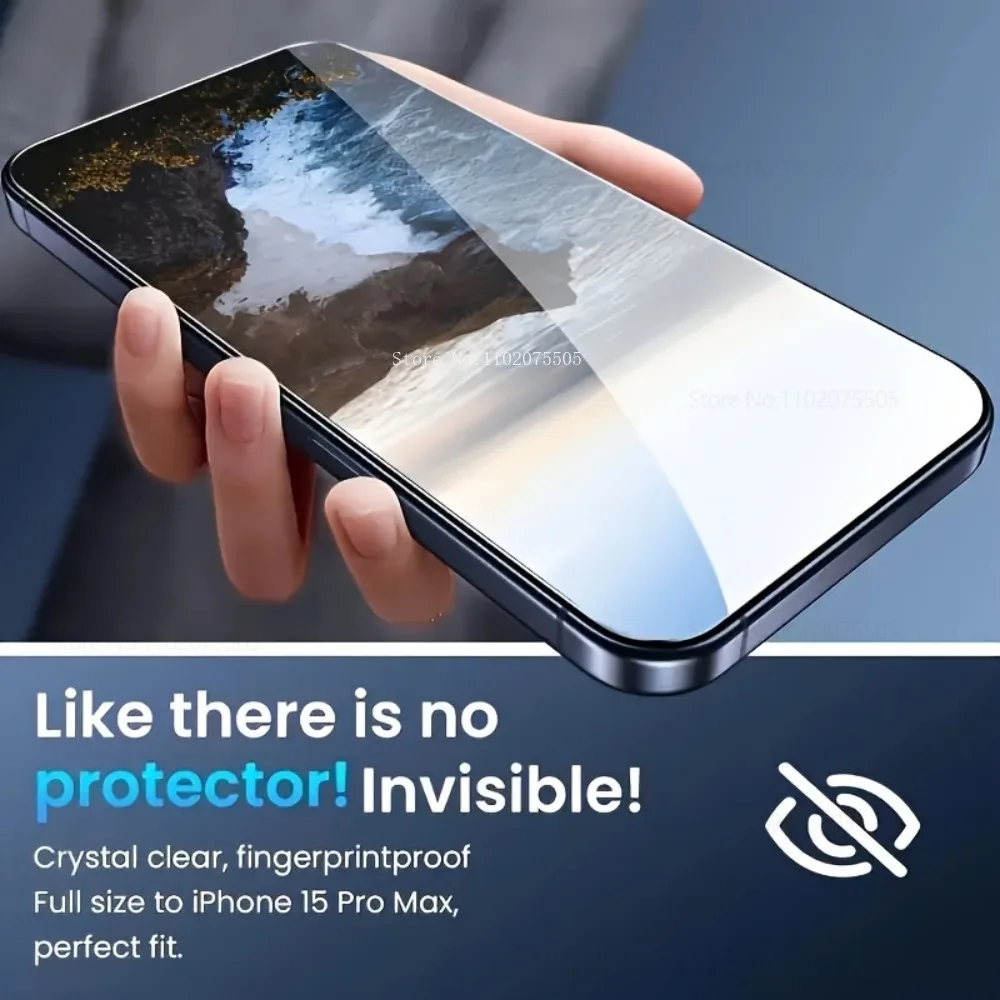 5 قطعة من الزجاج المقسى فائق الدقة لهاتف آيفون 15...