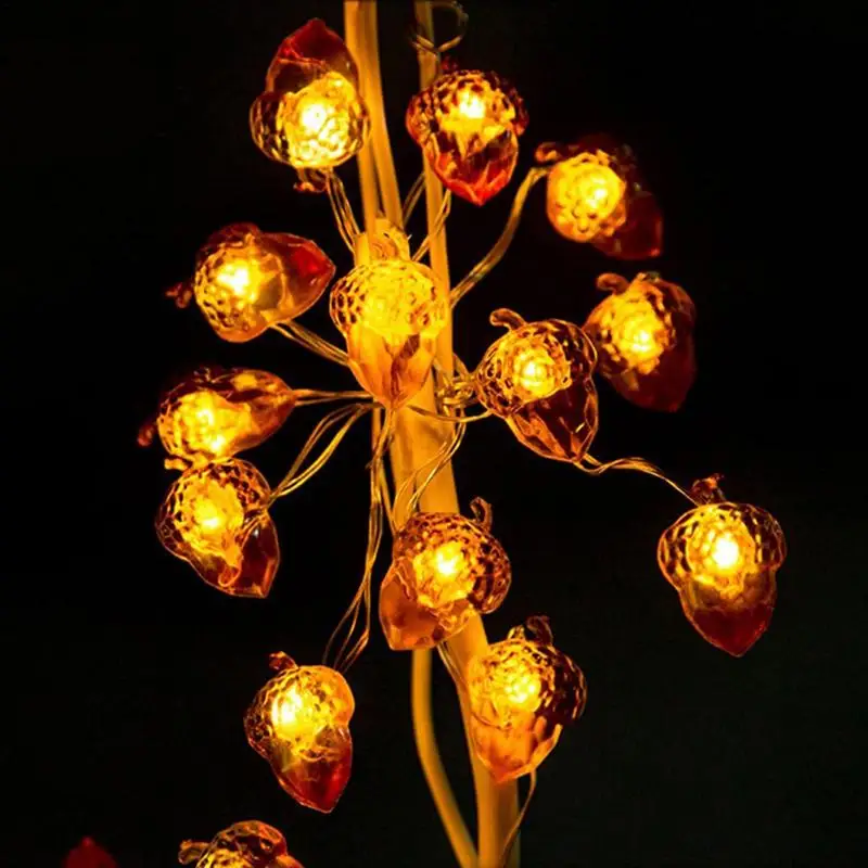 

Christmas String Lights Acorn String Lights For Christmas Battery Powered Creative Waterproof Lighting Decor For Christmas