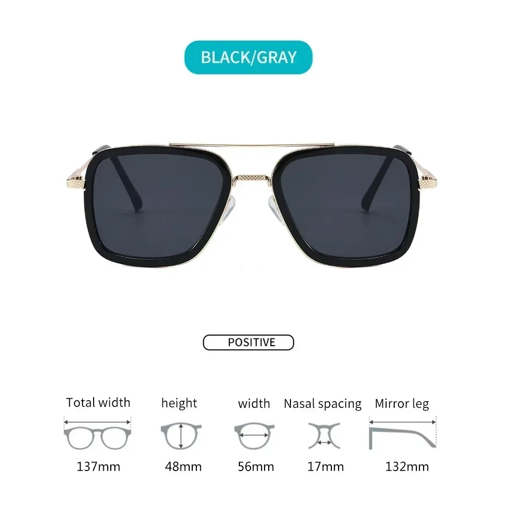Vintage Sunglasses Square Men Edith Sunglasses Vintage Silver Metal Frame Blue Lens Glasses Fashion Women Steampunk Eyewear