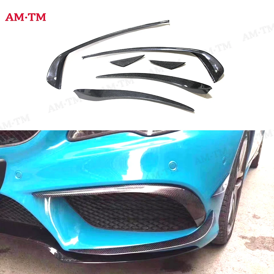 벤츠 CLA 클래스 W117 CLA200 CLA260 카본 파이버 자동차 프론트 범퍼 스플리터 스포일러 카나드 에어 나이프