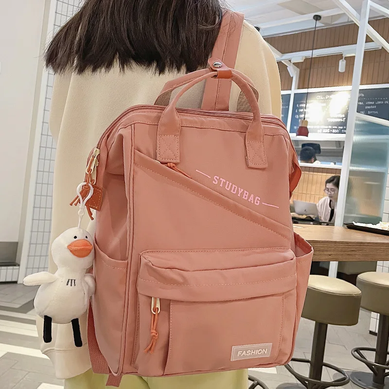 Lady Purple Waterproof Kawaii Backpack Fashion Women Laptop Nylon Mommy Bag Girl Cute Travel Female Rucksack Trendy College Bags 2
