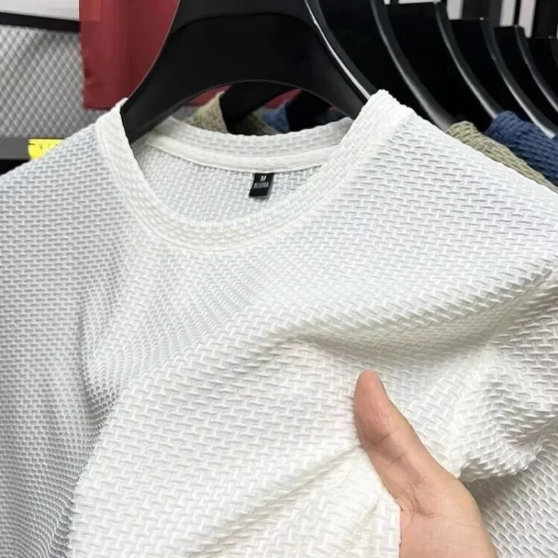 Embroidered High-quality New Men's Short Sleeved T-shirt, Cool and Breathable POLO Shirt, Business Casual, Sweat Absorbing 5