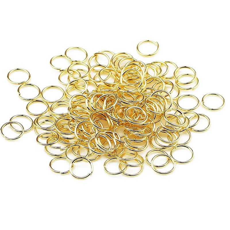 4 6 8mm Kc Gold Alloy Jewelry Open Jump Rings Set Accessory Kit For DIY Bracelet Necklace Chain Making Connection Accessories - 5