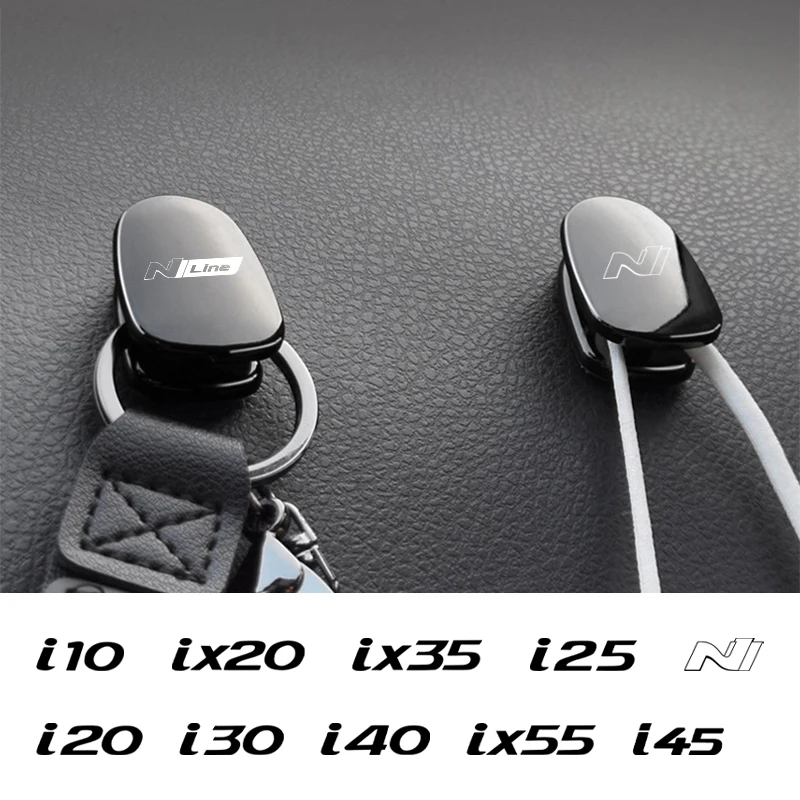 Nuovi Ganci Per Auto In Metallo Accessori Per Organizer Per Appendini Per Hyundai N Palisade Tucson I10 I20 I30 I40 Ix20 Ix35 Ix55 Matrix Car Sticker