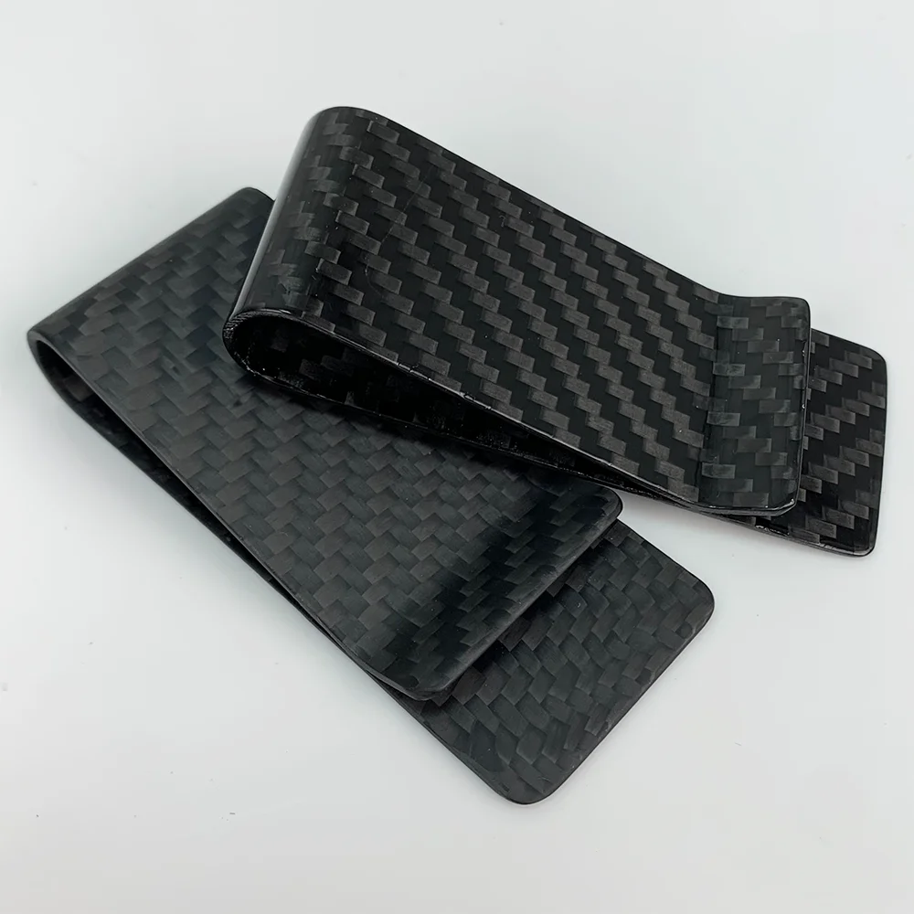 Lightweight Slim Carbon Fiber Money Clip 28mm Mini Card Clips Holder for Men