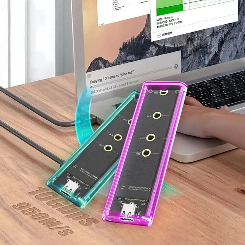 10 Гбитс M.2 корпус NVMe NGFF SATA SSD USB C адаптер внешний жесткий диск Nvme чехол для ноутбука смартфона ПК Внешний жесткий диск (art.: 3920c7bbfc615) - 3920c7bbfc615