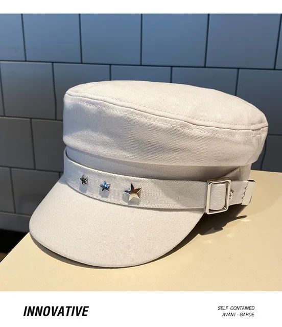 Women's Beret Hat Cotton Navy Style British Retro Painter Cap_voghion.com