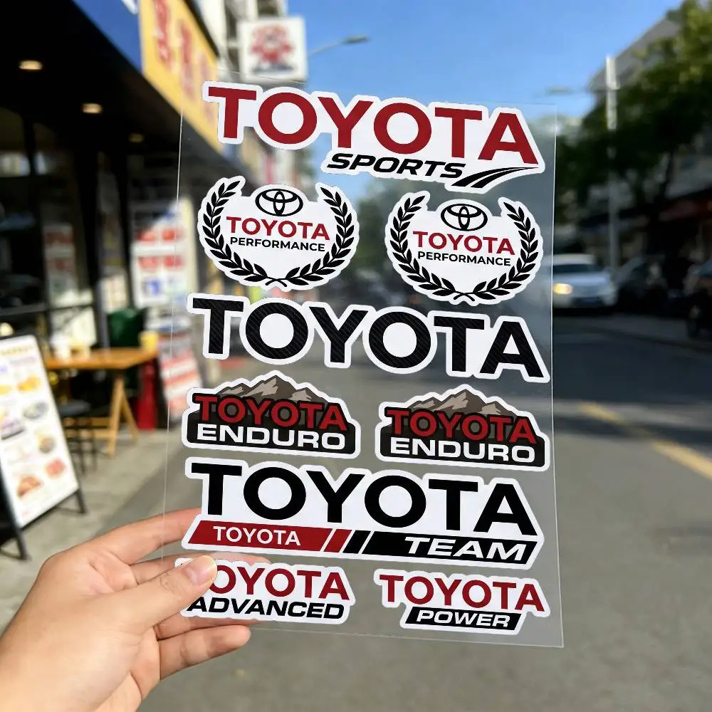 TOYOTA TRO GR 패션 범용 스크래치 방지 반사 방수 스티커 자동차 오토바이 헬멧 머그 냉장고용