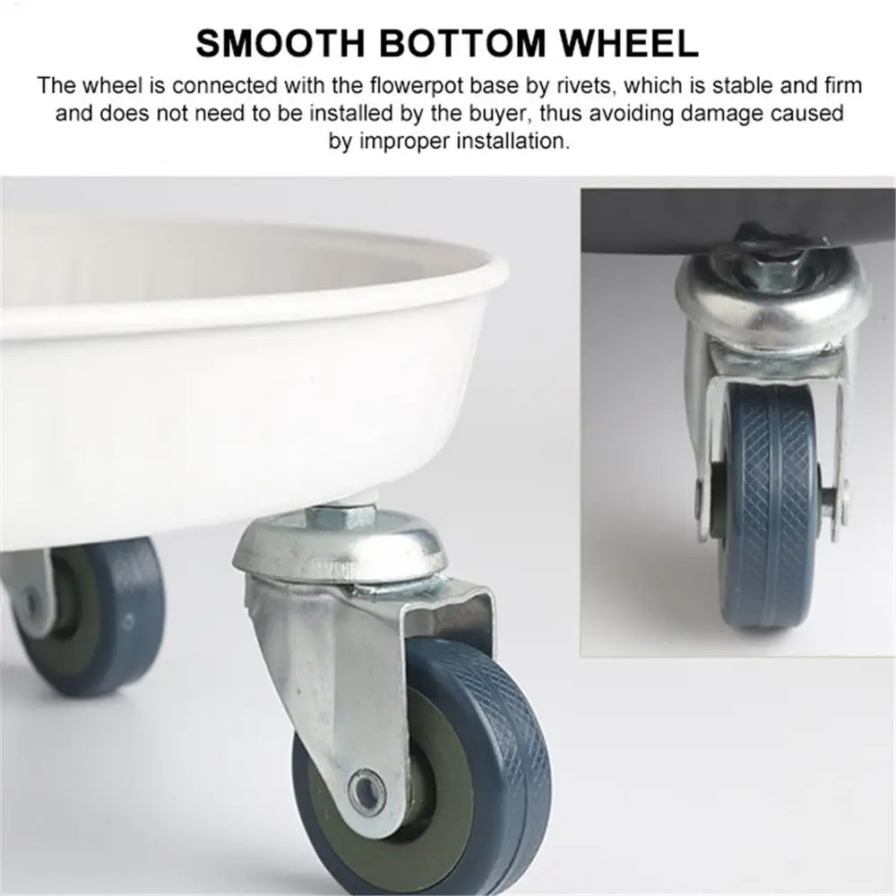 Flower Plant Pot Tray With Wheels Heavy Planter Flowers Pot Mover Trolley Plate Stand Holder Metal Flower Pot Mover Garden Tool