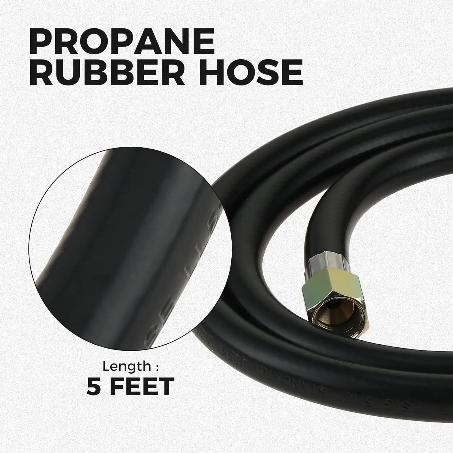 1LB Low Pressure Propane Regulator with 5FT Extension Hose,3/8" Female Flare Nut for Outdoor Camper Gas Grills Heaters BBQ Stove