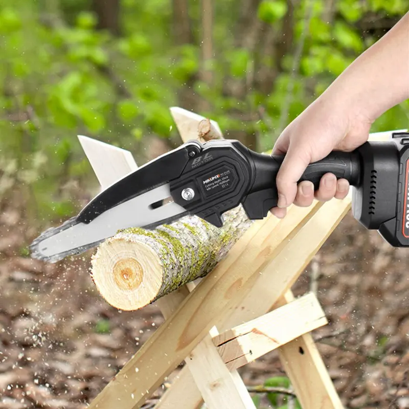 MINUMX 20 В бесщеточная бензопила пила 6 -дюймовая электрическая портативная мини -беспроводная цепная пила