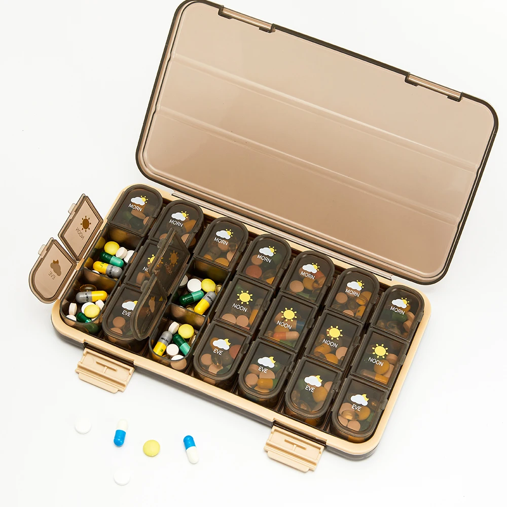 Large Pill Box Portable Pills Container Medicine Storage Pillbox Weekly Organizer Pastillero Travel Pill Cases Tablets Holder