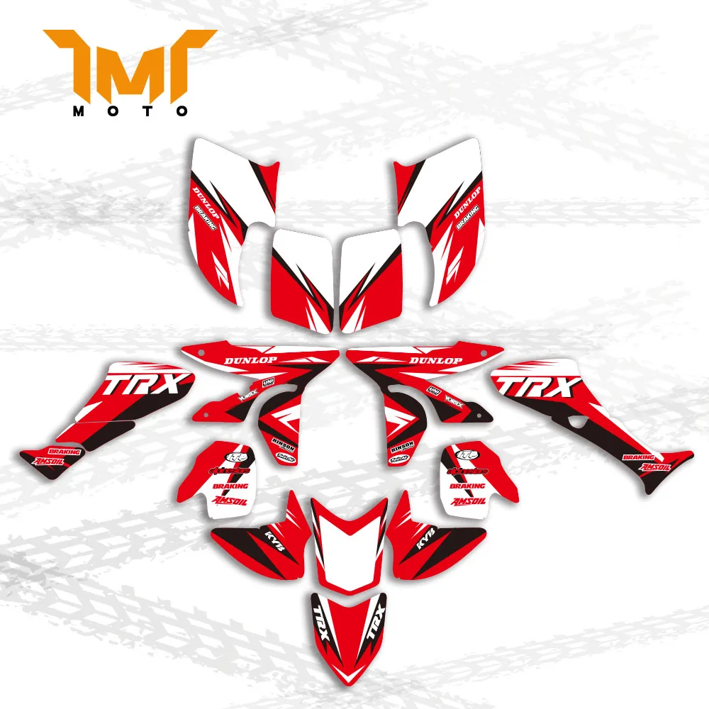 TMT DECAL STICKER Graphics Background Kits For Honda TRX450R TRX 450R fourtrax ATV TRX 450 R 2004-2016