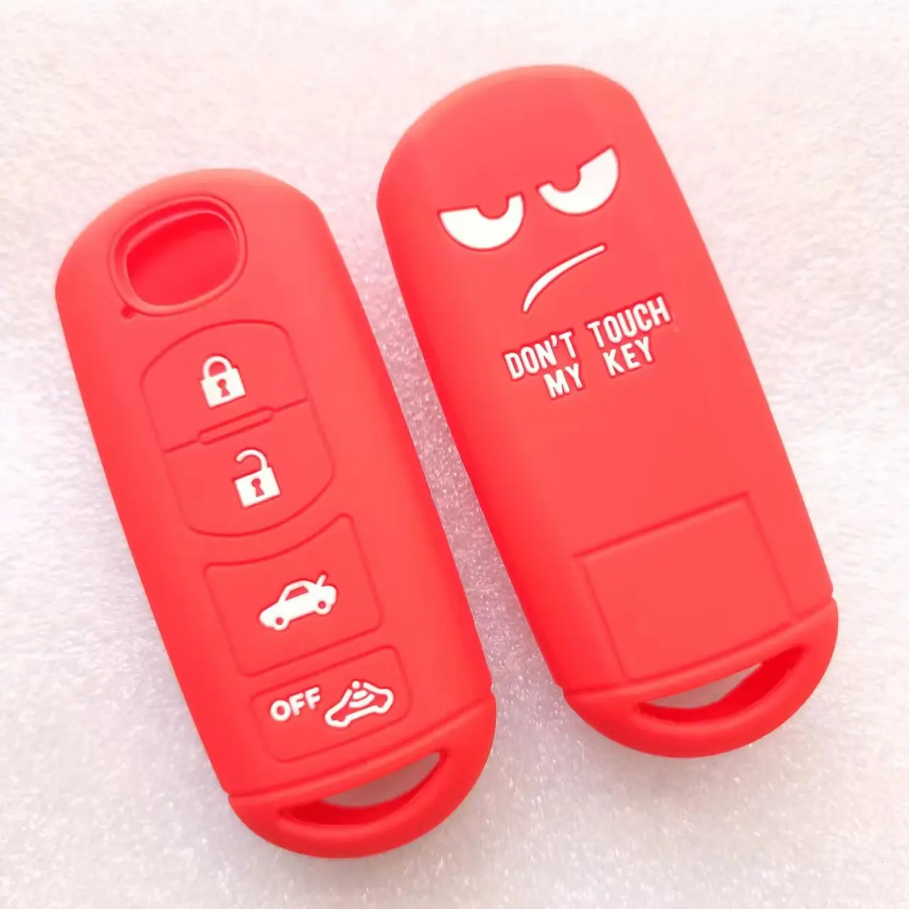 Silicone Car Key Case For Mazda 4 Button Smart FOB 3 5 6 CX-7 CX-9 MX-5 Miata Remote Key Protect Holder COVER