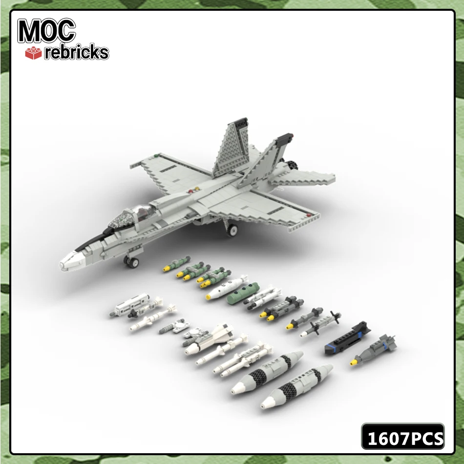

Конструктор MOC Военная серия WW2 F/Строительные блоки Hornet Strike Fighter, Набор детских игрушек «сделай сам», хобби, праздничный подарок