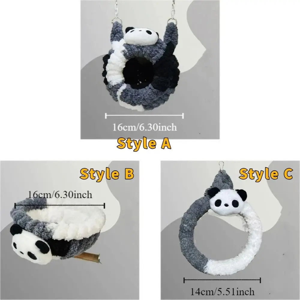 Hanging Parrot Hideaway Warm Bird Nest Comfortable Thickened Bird Cage Bed Cartoon Panda Bird Cage Swing Indoor