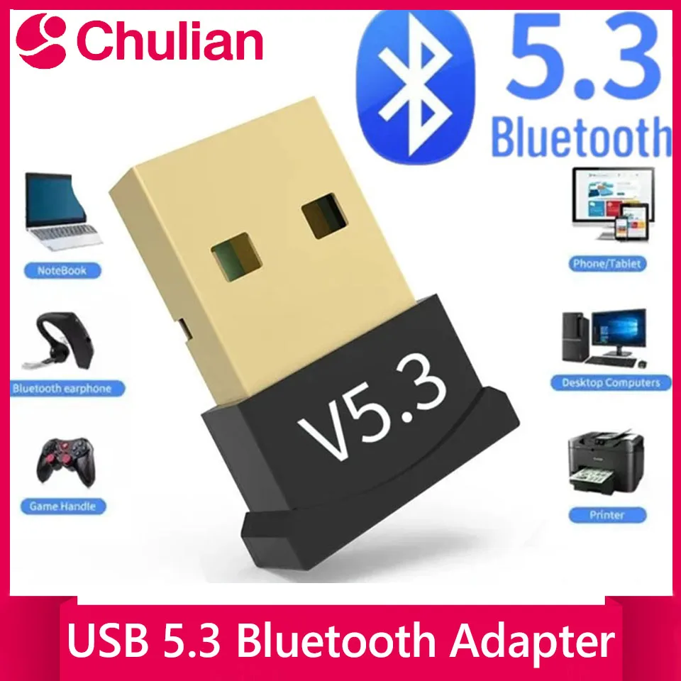 USB 5.3 블루투스 어댑터 데스크탑 컴퓨터 드라이브 무료 블루투스 어댑터 모..